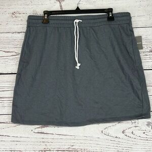 Grayson Threads Gray Juniors Drawstring Waist Skirt